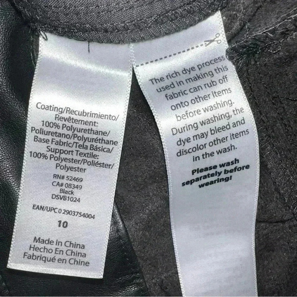 Faux leather high waisted tie size 10 shorts - Picture 7 of 12